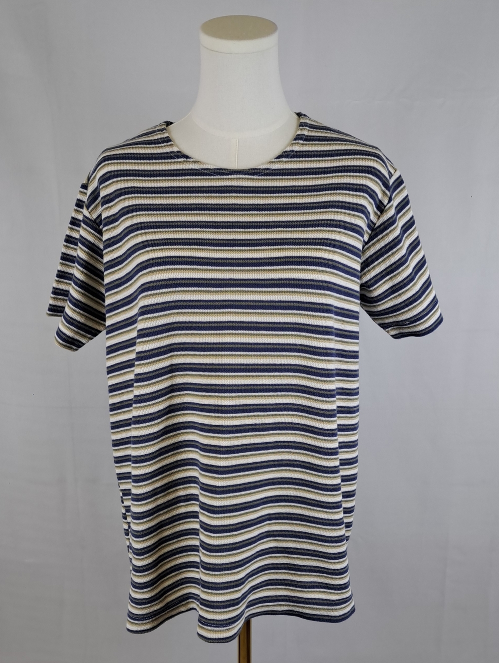 ​VTG 90s Basic Editions Striped Crewneck Tee Grunge Skater Streetwear Unisex M